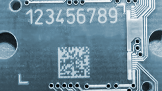 Tiny DPM code on an electronic component