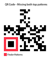 VIN QR Code missing both top finder patterns