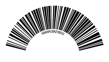 Arced Code 128 VIN barcode
