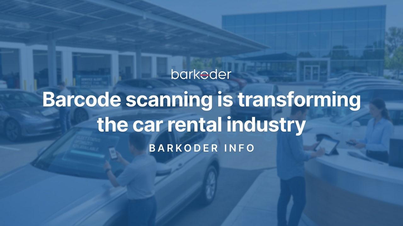 Car rental staff scanning vehicles and paperwork on a rental lot