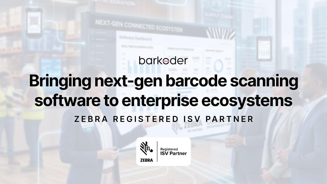 barKoder is Officially a Zebra Registered ISV Partner