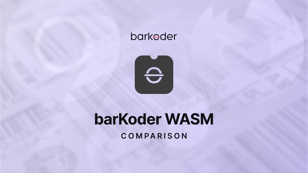 Comparison of barKoder WebAssembly (WASM) with Other Open-Source SDKs