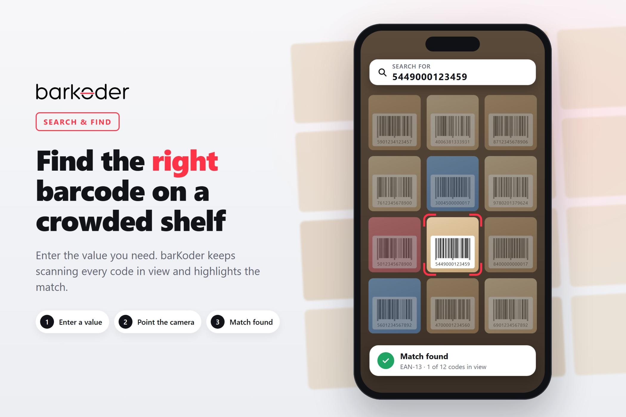 Search & Find: A Smarter Way to Locate the Right Barcode with barKoder.