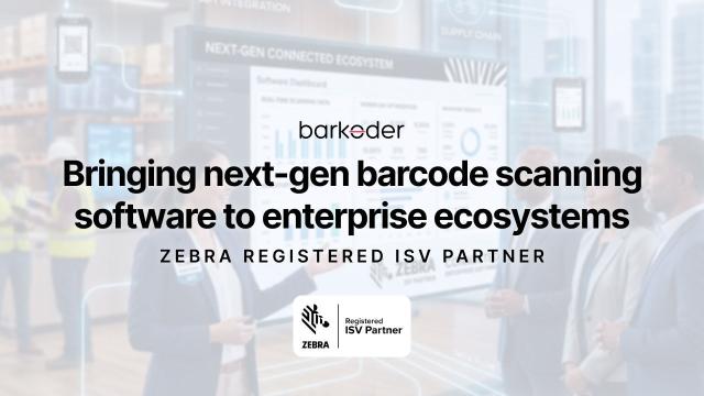 barKoder is Officially a Zebra Registered ISV Partner