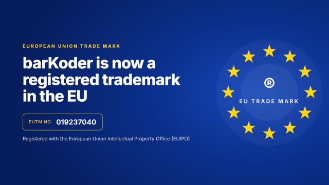 barKoder Is Now a Registered Trademark in the European Union