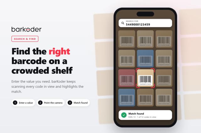 Search & Find: A Smarter Way to Locate the Right Barcode with barKoder.
