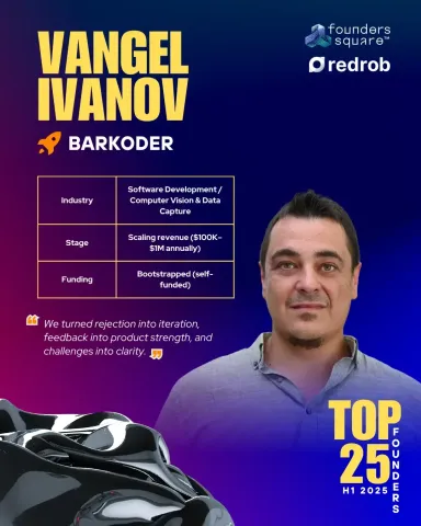 Vangel Ivanov Named Among Top 25 Startup CEOs for H1 2025 by The Founder Square