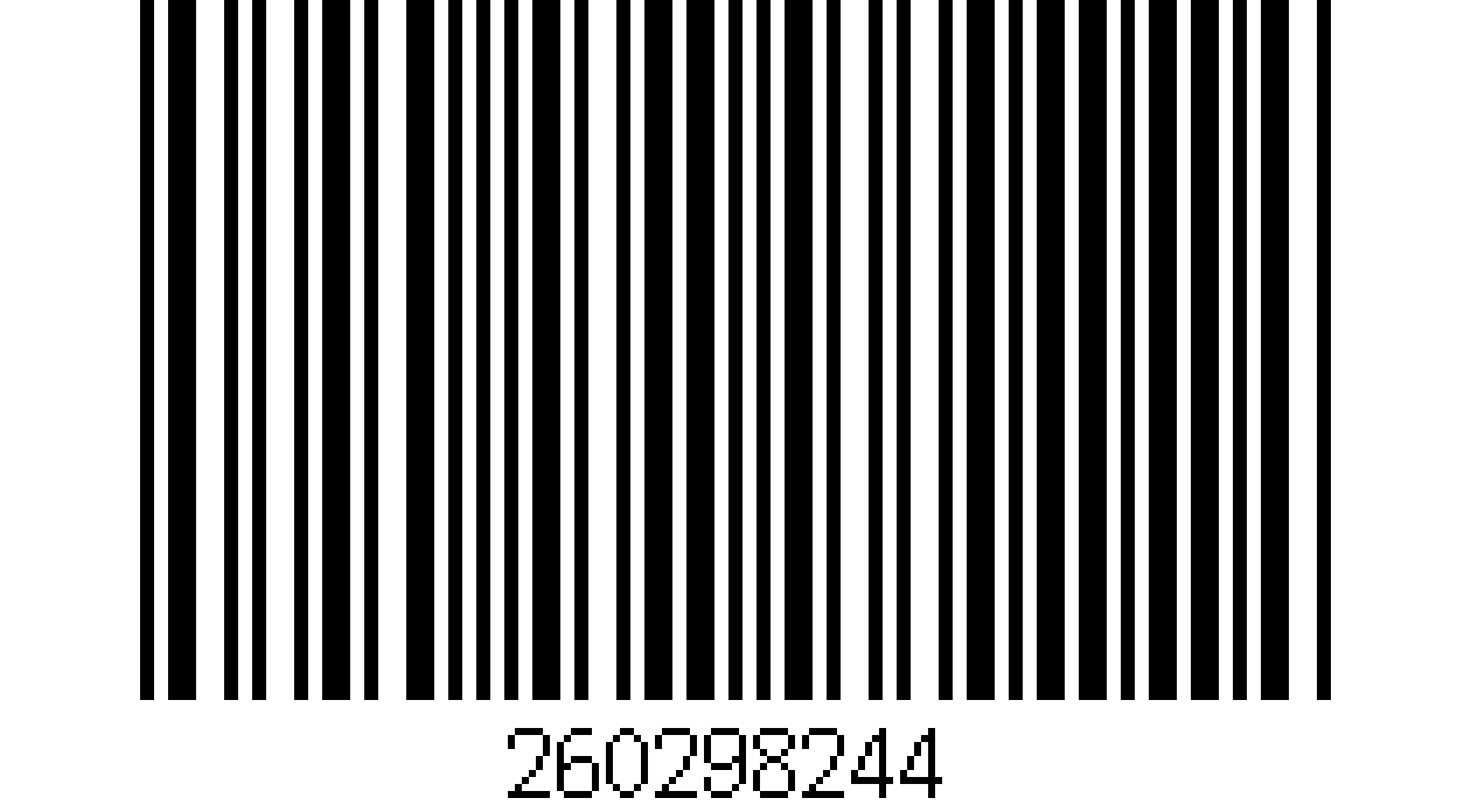 Code 11 barcode encoding 260298244
