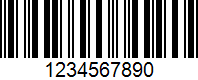 Code 25 barcode encoding 1234567890