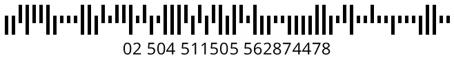 USPS Intelligent Mail barcode with a 20-digit tracking code